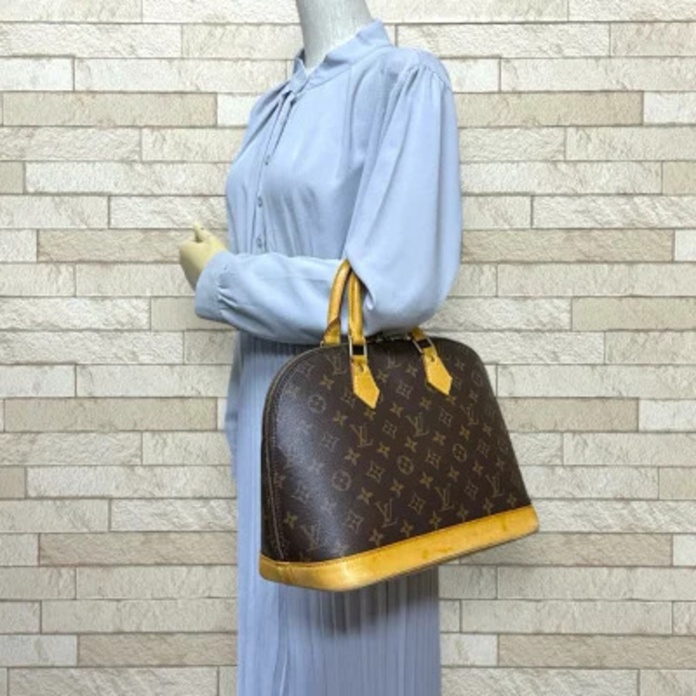 Louis Vuitton Handbag Brown Canvas Alma Monogram